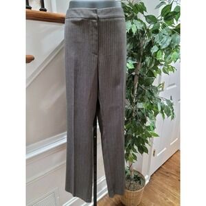 Cato Women's Gray Lined Polyester Mid Rise Straight Legs Sportswear Pant Size 8